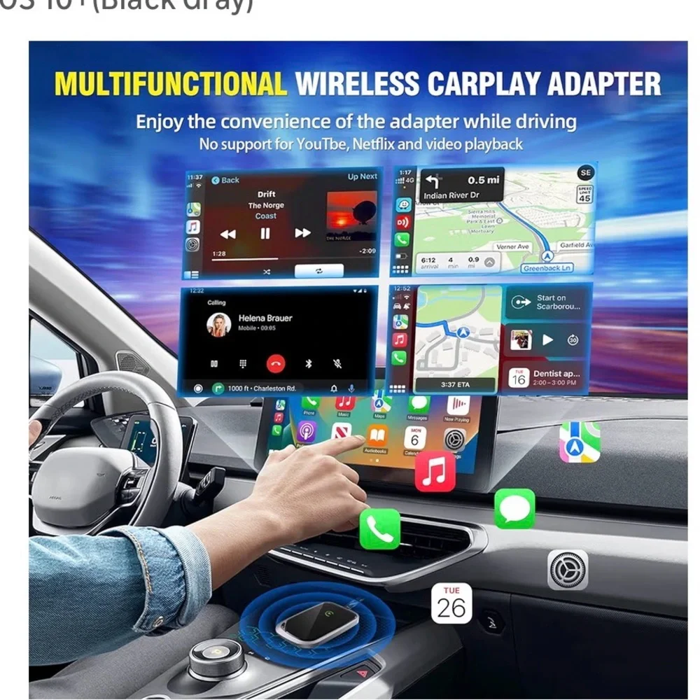 Wireless CarPlay Adapter - Black BOGO item
